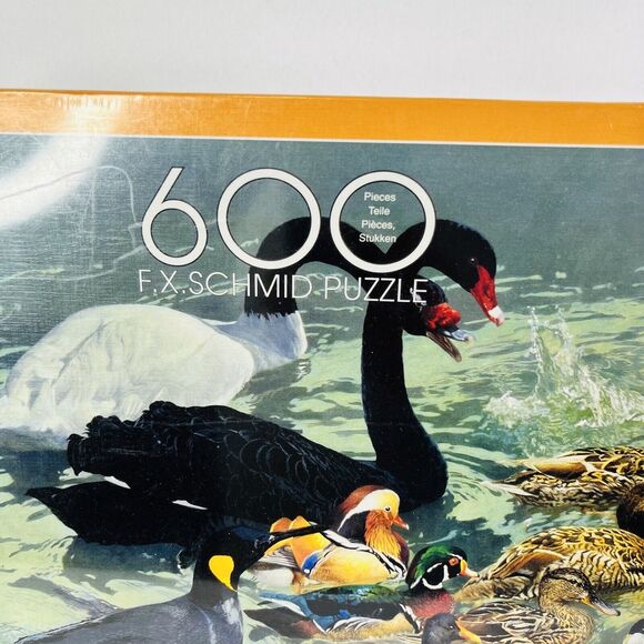 FX Scmid Flotilla 600 Piece Puzzle Ray Harris-Ching 1997 45cm X 45cm Ducks - Picture 5 of 11